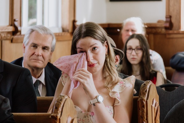 Liv and David celebrating their wedding in British Columbia